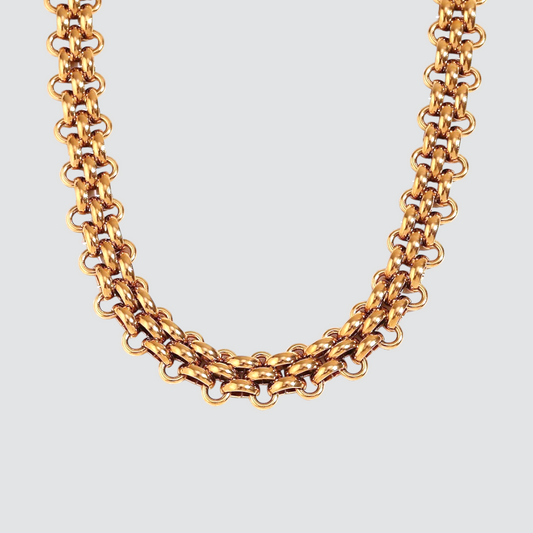 CHUNKY TRIPLE RING NECKLACE