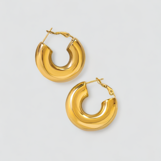 U CHUNKY HOOPS EARRINGS