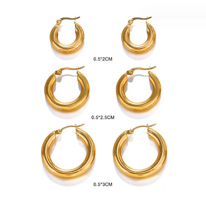 CLASSIC CHUNKY HOOPS EARRINGS