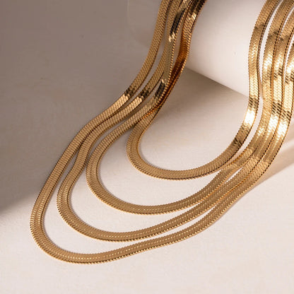 HERRINGBONE SNAKE CHAIN NECKLACE