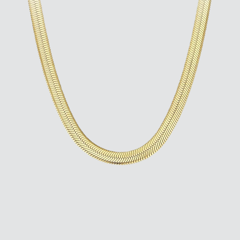 HERRINGBONE SNAKE CHAIN NECKLACE