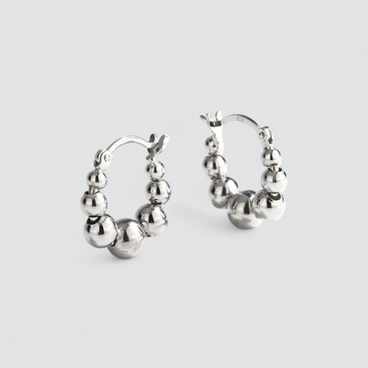 BEAD HOOPS EARRINGS