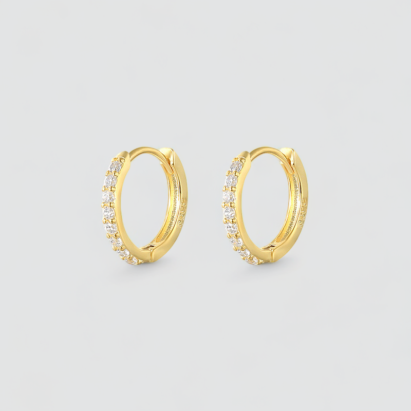 STONY HOOPS EARRINGS