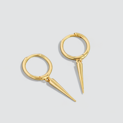 SPIKEY SMOOTH HOOPS EARRINGS