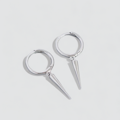 SPIKEY SMOOTH HOOPS EARRINGS