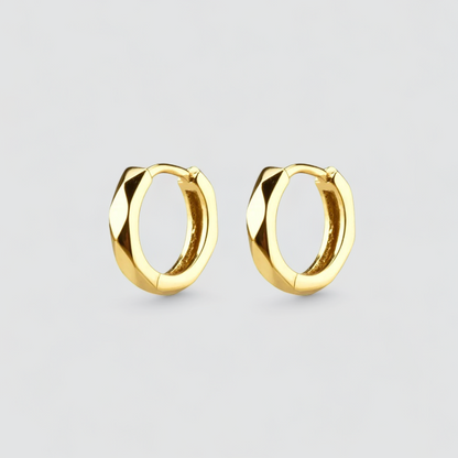 ROUNDY ROUGH CUT HOOPS EARRINGS